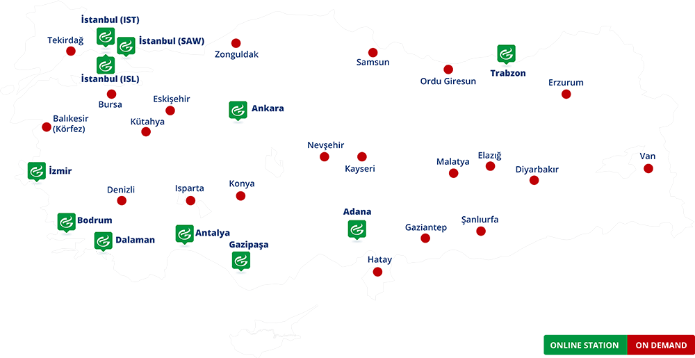 Location of Services Gözen Air Services